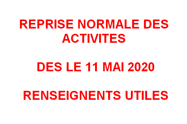 Reprise Des Activités